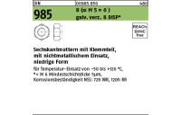 1000 Stück, DIN 985 8 (<=M 5 = 6 ) galv. verz. 8 DiSP Sechskantmuttern mit Klemmteil, mit nichtmetallischem Einsatz, niedrige Form - Abmessung: M 3