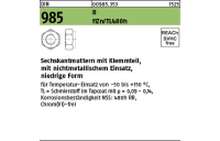 1000 Stück, DIN 985 8 flZn/TL 480h (zinklamellenbesch.) Sechskantmuttern mit Klemmteil, mit nichtmetallischem Einsatz, niedrige Form - Abmessung: M 6