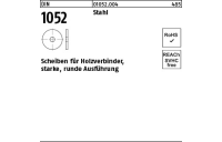 50 Stück, DIN 1052 Stahl Scheiben für Holzverbinder, starke, runde Ausführung - Abmessung: 14 x 58 x 6