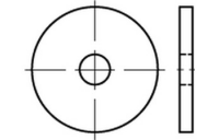 50 Stück, DIN 1052 Stahl Scheiben für Holzverbinder, starke, runde Ausführung - Abmessung: 18 x 68 x 6