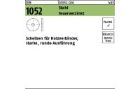 50 Stück, DIN 1052 Stahl feuerverzinkt Scheiben für Holzverbinder, starke, runde Ausführung - Abmessung: 23 x 80 x 8