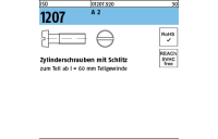 2000 Stück, ISO 1207 A 2 Zylinderschrauben mit Schlitz - Abmessung: M 1 x 4