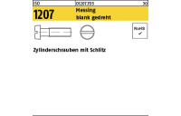 100 Stück, ISO 1207 Messing blank gedreht Zylinderschrauben mit Schlitz - Abmessung: M 1,4 x 4