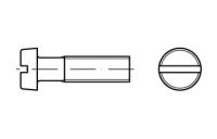 100 Stück, ISO 1207 Stahl blank gedreht Zylinderschrauben mit Schlitz - Abmessung: M 1,4 x 6