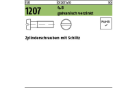 200 Stück, ISO 1207 4.8 galvanisch verzinkt Zylinderschrauben mit Schlitz - Abmessung: M 2 x 8