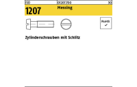 200 Stück, ISO 1207 Messing Zylinderschrauben mit Schlitz - Abmessung: M 2,5 x 3