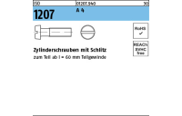 50 Stück, ISO 1207 A 4 Zylinderschrauben mit Schlitz - Abmessung: M 8 x 12