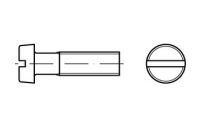 100 Stück, ISO 1207 4.8 galvanisch verzinkt Zylinderschrauben mit Schlitz - Abmessung: M 10 x 70