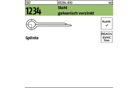 1000 Stück, ISO 1234 Stahl galvanisch verzinkt Splinte - Abmessung: 1 x 25