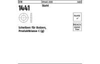 1000 Stück, DIN 1441 Stahl Scheiben für Bolzen, Produktklasse C (g) - Abmessung: 8 x 14x 1,6