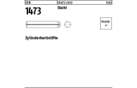 100 Stück, DIN 1473 Stahl Zylinderkerbstifte - Abmessung: 8 x 16