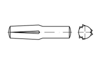 100 Stück, DIN 1474 Stahl Steckkerbstifte - Abmessung: 6 x 28