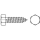 1000 Stück, ISO 1479 A 2 Form C Sechskant-Blechschrauben, C = mit Spitze - Abmessung: C 2,9 x 22