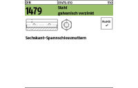 1 Stück, DIN 1479 Stahl galvanisch verzinkt Sechskant-Spannschlossmuttern - Abmessung: M 16