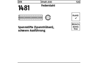 1000 Stück, DIN 1481 Federstahl Spannstifte (Spannhülsen), schwere Ausführung - Abmessung: 2 x 8