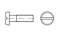 1000 Stück, ISO 1580 A 4 Flachkopfschrauben mit Schlitz - Abmessung: M 2 x 6