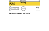 200 Stück, ISO 1580 Messing Flachkopfschrauben mit Schlitz - Abmessung: M 3 x 10