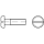200 Stück, ISO 1580 A 2 Flachkopfschrauben mit Schlitz - Abmessung: M 6 x 60