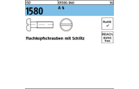 50 Stück, ISO 1580 A 4 Flachkopfschrauben mit Schlitz - Abmessung: M 8 x 10