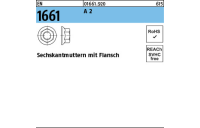 500 Stück, EN 1661 A 2 Sechskantmuttern mit Flansch - Abmessung: M 10