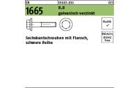 500 Stück, EN 1665 8.8 galvanisch verzinkt Sechskantschrauben mit Flansch, schwere Reihe - Abmessung: M 6 x 12