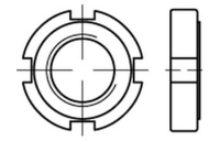 10 Stück, DIN 1804 04 14 H Ausf. w Nutmuttern, ungehärtet, ungeschliffen - Abmessung: M 22 x 1,5