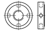 10 Stück, DIN 1816 04 AU Ausf. w Kreuzlochmuttern w = ungehärtet, ungeschliffen - Abmessung: M 12 x 1,5