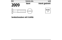 100 Stück, ISO 2009 Stahl blank gedreht Senkschrauben mit Schlitz - Abmessung: M 1,4 x 5