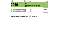 2000 Stück, ISO 2010 4.8 galvanisch verzinkt Linsensenkschrauben mit Schlitz - Abmessung: M 3 x 10