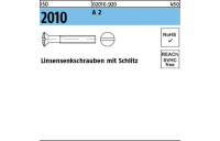 1000 Stück, ISO 2010 A 2 Linsensenkschrauben mit Schlitz - Abmessung: M 4 x 6