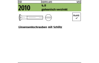 100 Stück, ISO 2010 4.8 galvanisch verzinkt Linsensenkschrauben mit Schlitz - Abmessung: M 10 x 40