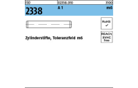 500 Stück, ISO 2338 A 1 m6 Zylinderstifte, Toleranzfeld m6 - Abmessung: 1 m6 x 10