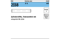 500 Stück, ISO 2338 A 4 m6 Zylinderstifte, Toleranzfeld m6 - Abmessung: 1,5 m6 x 6