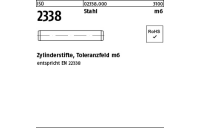 1000 Stück, ISO 2338 Stahl m6 Zylinderstifte, Toleranzfeld m6 - Abmessung: 2 m6 x 10