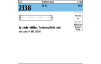 100 Stück, ISO 2338 A 4 m6 Zylinderstifte, Toleranzfeld m6 - Abmessung: 6 m6 x 16