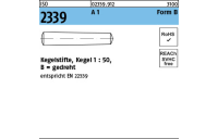 50 Stück, ISO 2339 A 1 Form B Kegelstifte, Kegel 1:50, gedreht - Abmessung: 1 x 10