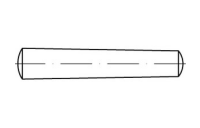 50 Stück, ISO 2339 A 1 Form B Kegelstifte, Kegel 1:50, gedreht - Abmessung: 1 x 12