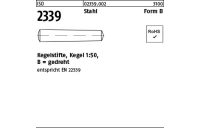 200 Stück, ISO 2339 Stahl Form B Kegelstifte, Kegel 1:50, gedreht - Abmessung: B 1,5 x 18