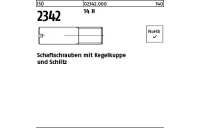 100 Stück, ISO 2342 14 H Schaftschrauben mit Kegelkuppe und Schlitz - Abmessung: M 3 x 10