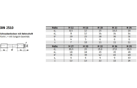 1 Stück, DIN 2510 Mu 1.7709 Form L AD W7 Schraubenbolzen mit Dehnschaft, mit langem Gewinde, mit 2 Muttern - Abmessung: LM 12 x 65