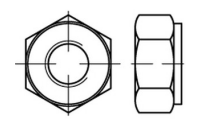 1 Stück, DIN 2510 1.7218 Form NF AD W7 Sechskantmuttern für Schraubenbolzen, Regelform - Abmessung: NF M 16