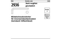 10 Stück, ISO 2936 Stahl vergütet geschwärzt Winkelschraubendreher für Innensechskantschrauben - Abmessung: SW 10