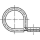 100 Stück, DIN 3016 Stahl (W1) Form D 1 galvanisch verzinkt Halterungsschellen, Form D 1, mit Gummiprofil - Abmessung: 14 x 15 - W1