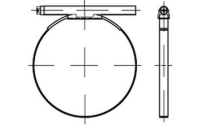 100 Stück, DIN 3017 1.4016 (W2) Form A Schlauchschellen, mit Schneckenantrieb - Abmessung: 8- 12/ 7,5 C6