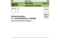 50 Stück, DIN 3017 Stahl (W1) Form C1 galvanisch verzinkt Schlauchschellen, mit Rundbolzen, einteilig - Abmessung: 17- 19/18