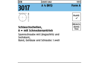 50 Stück, DIN 3017 A 4 (W5) Form A Schlauchschellen, mit Schneckenantrieb - Abmessung: 25- 40/12 C7