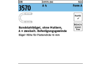 DIN 3570 A 4 Form A Rundstahlbügel, ohne Muttern, zweiseitiges Befestigungs-Gewinde - Abmessung: A 52 / NW 40, Inhalt: 10 Stück