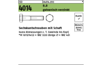 500 Stück, ISO 4014 8.8 galvanisch verzinkt Sechskantschrauben mit Schaft - Abmessung: M 4 x 25