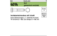 500 Stück, ISO 4014 8.8 galvanisch verzinkt Sechskantschrauben mit Schaft - Abmessung: M 4 x 30