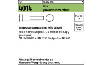 200 Stück, ISO 4014 10.9 galvanisch verzinkt Sechskantschrauben mit Schaft - Abmessung: M 6 x 35